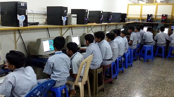 Holy Family High School Computer Lab with 45+ Workstations